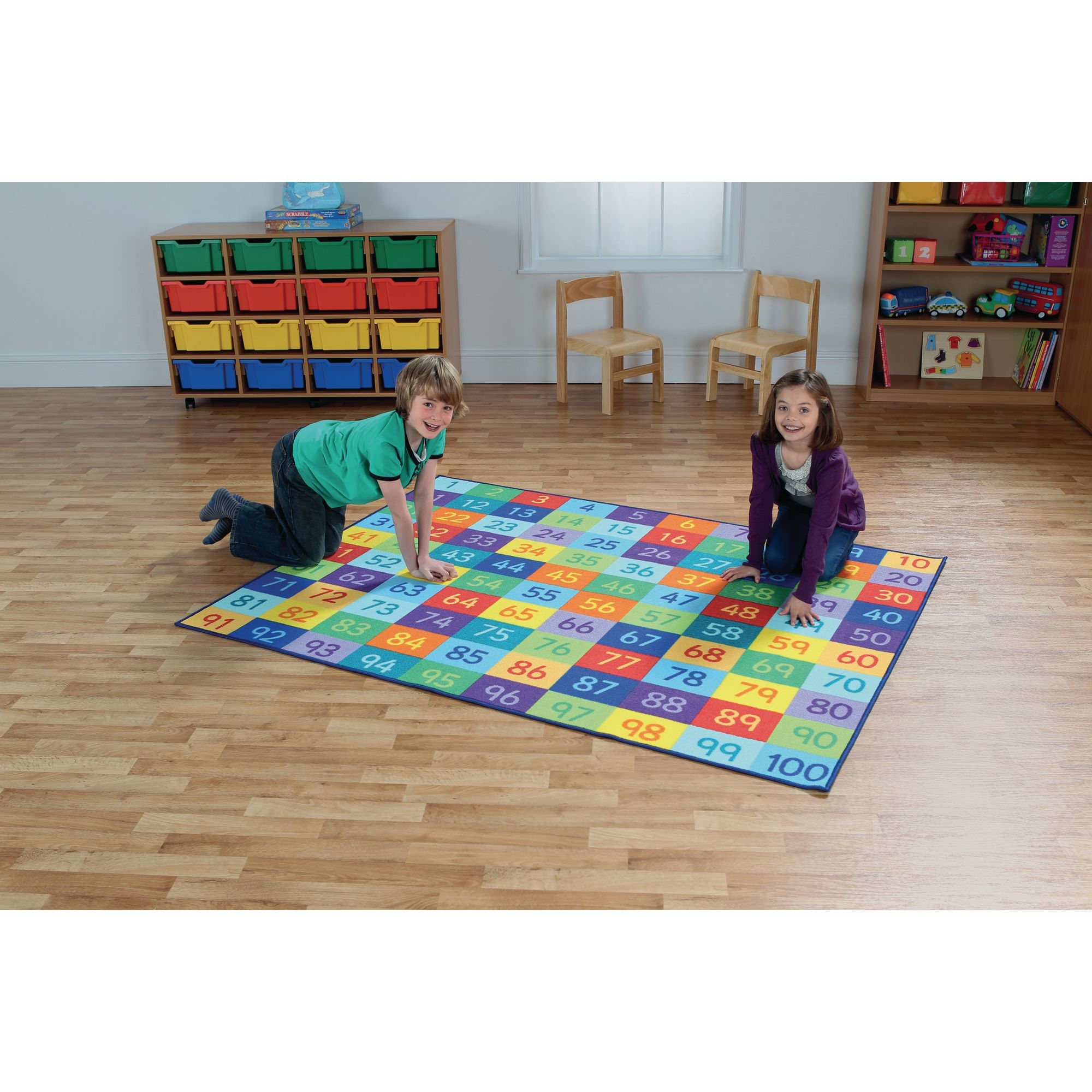 Rainbow 1 to 100 Numbers Mat